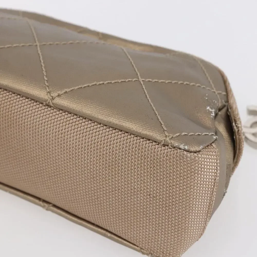 Chanel Leather Paris Biarritz Pouch Gold